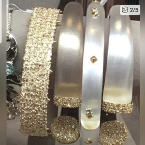 Alexis Bittar Gold Crystals Thorny Cuff! NWOT!